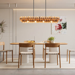 BIANCA Linear Chandelier by Lampadom - side view