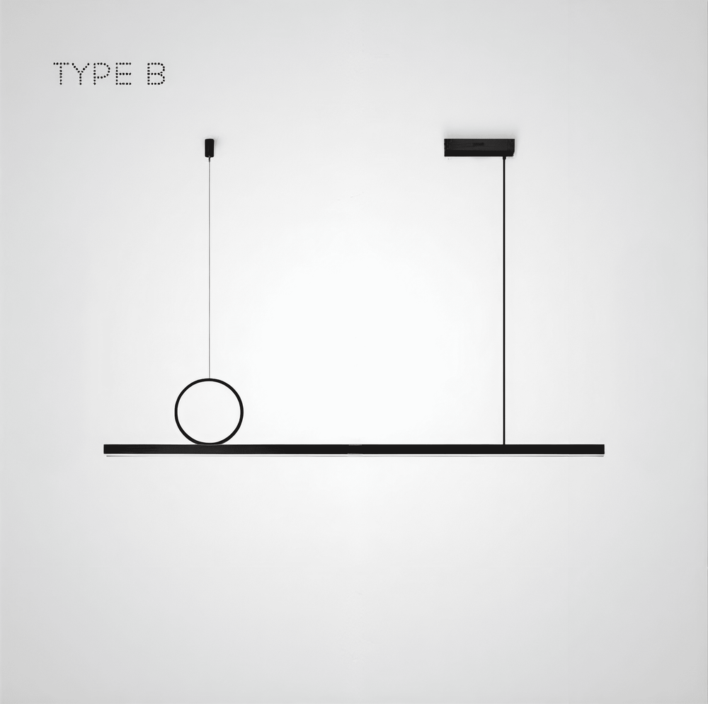 TORVID Linear Chandelier by Lampadom - top view