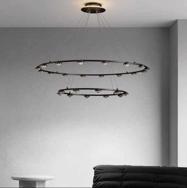 TORRES Ring Chandelier by Lampadom - side view
