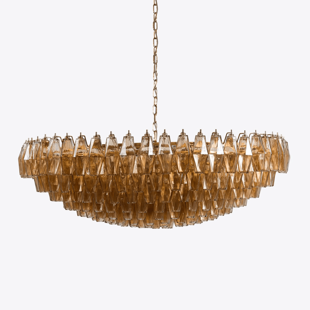LOREDAN Linear Chandelier by Lampadom - close-up