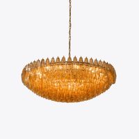 LOREDAN Linear Chandelier by Lampadom - close-up