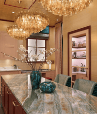 LOREDAN Linear Chandelier by Lampadom - side view