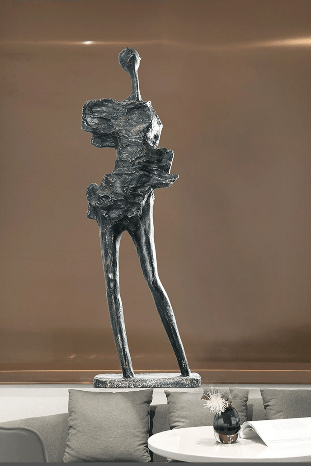 Sculpture-8 Floor Lamp in Crystal by Lampadom - room setting