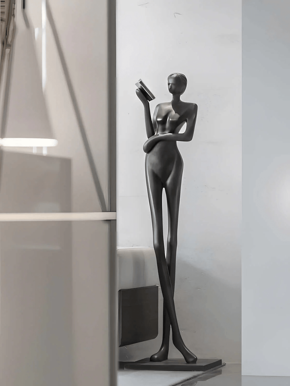 Sculpture-7 Floor Lamp in Crystal by Lampadom - close-up