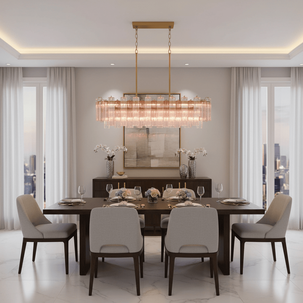 SESTIERE Linear Chandelier by Lampadom - detail view