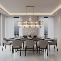 SESTIERE Linear Chandelier by Lampadom - scale reference