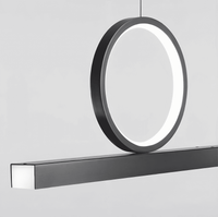 TORVID Linear Chandelier by Lampadom - side view
