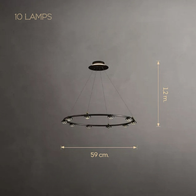 TORRES Ring Chandelier by Lampadom - detail view