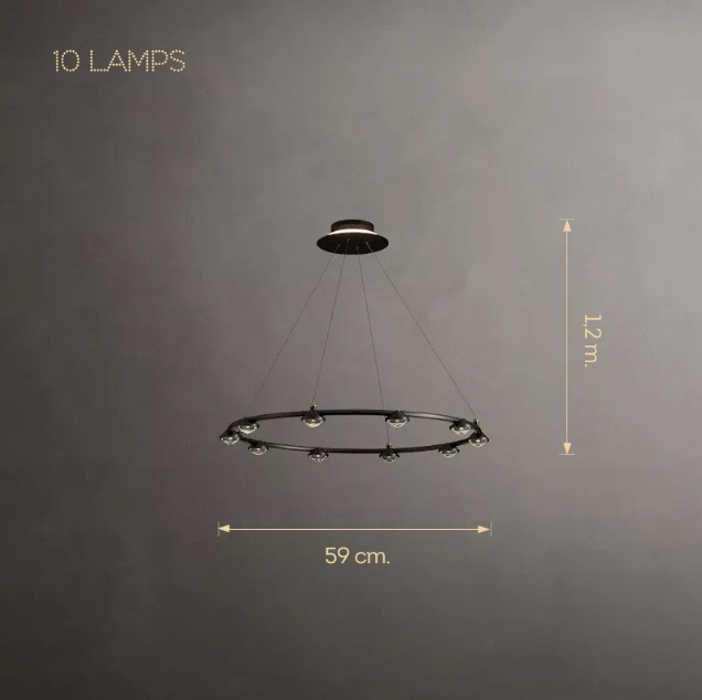 TORRES Ring Chandelier by Lampadom - scale reference