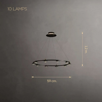 TORRES Ring Chandelier by Lampadom - scale reference