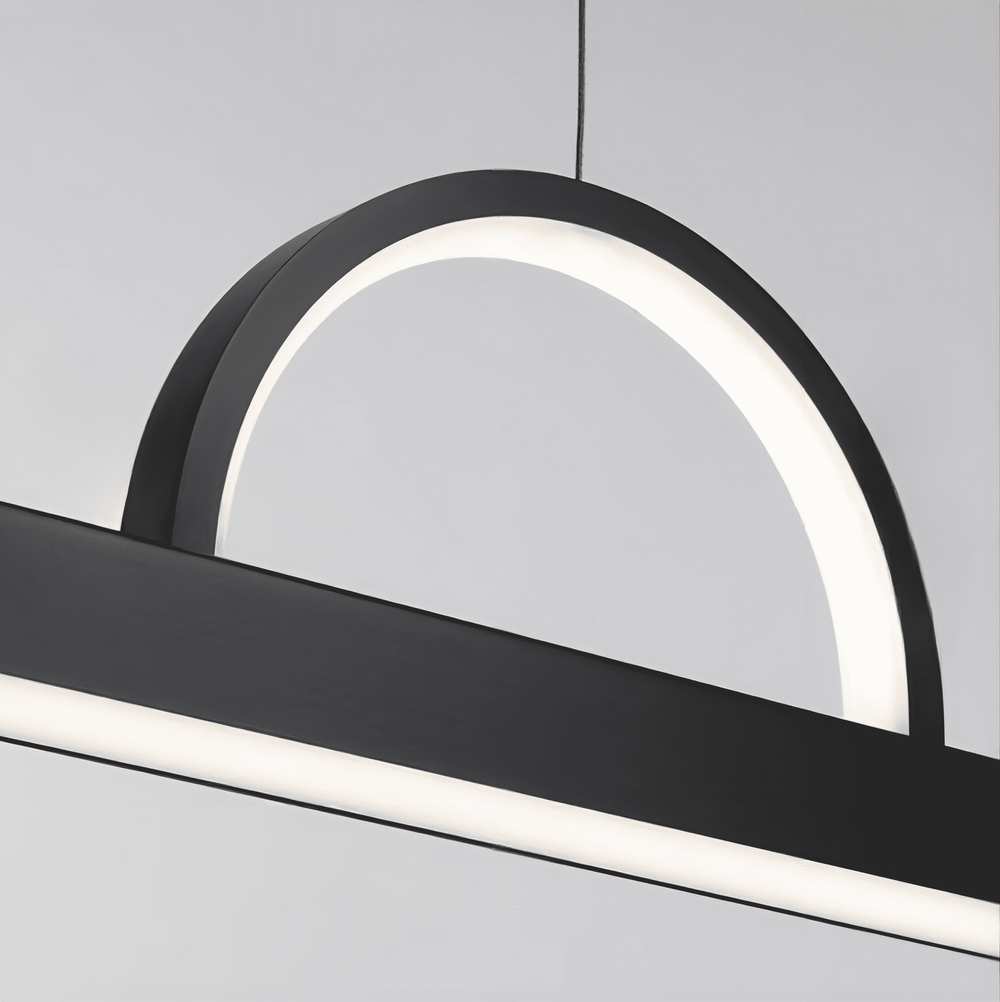 TORVID Linear Chandelier by Lampadom - close-up