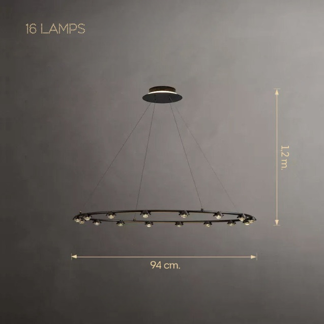 TORRES Ring Chandelier by Lampadom - angle view