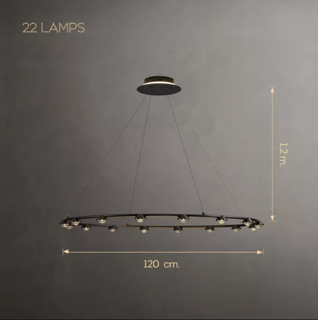 TORRES Ring Chandelier by Lampadom - side view