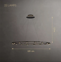 TORRES Ring Chandelier by Lampadom - side view