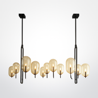 CANDLE 2 Linear Chandelier by Lampadom - scale reference