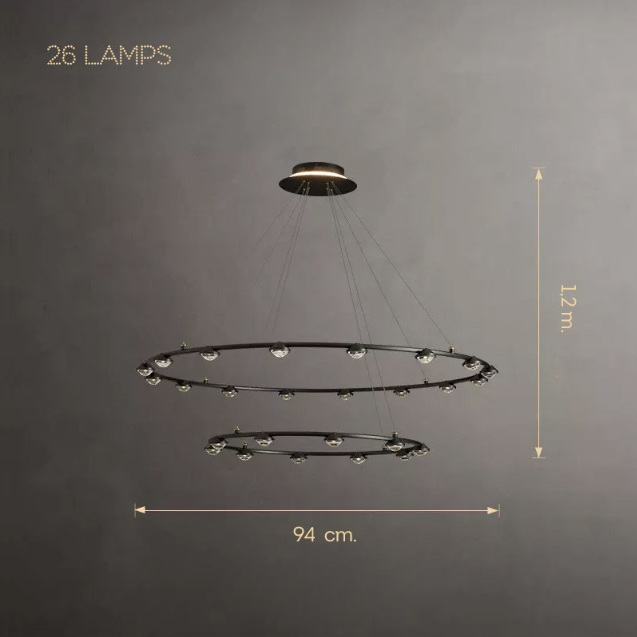 TORRES Ring Chandelier by Lampadom - close-up