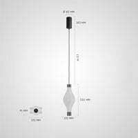 OLANDER Pendant by Lampadom - side view