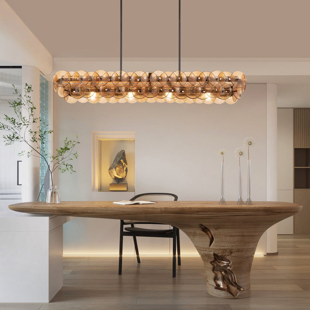 BIANCA Linear Chandelier by Lampadom - detail view