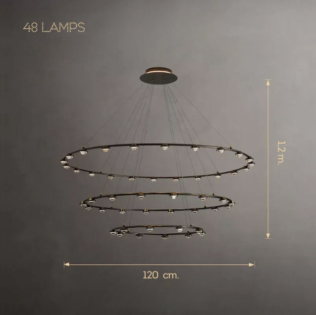 TORRES Ring Chandelier by Lampadom - detail view