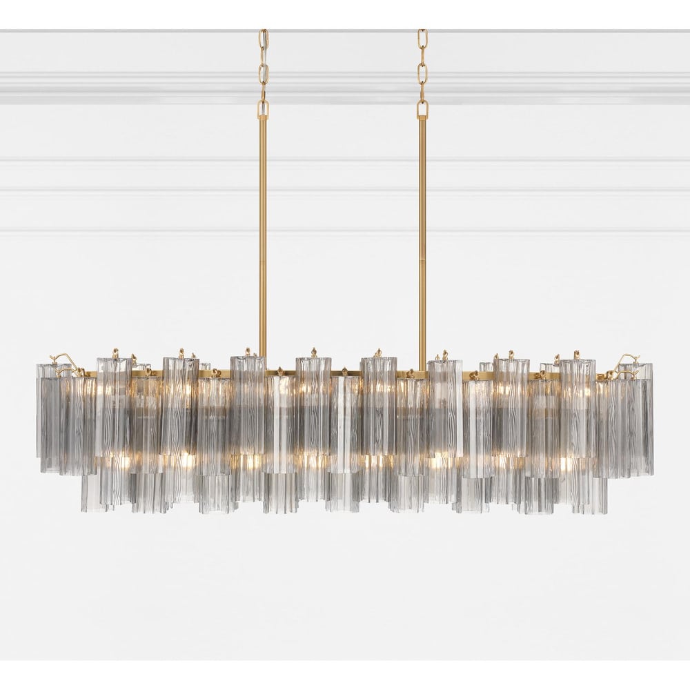 SESTIERE Linear Chandelier by Lampadom - angle view