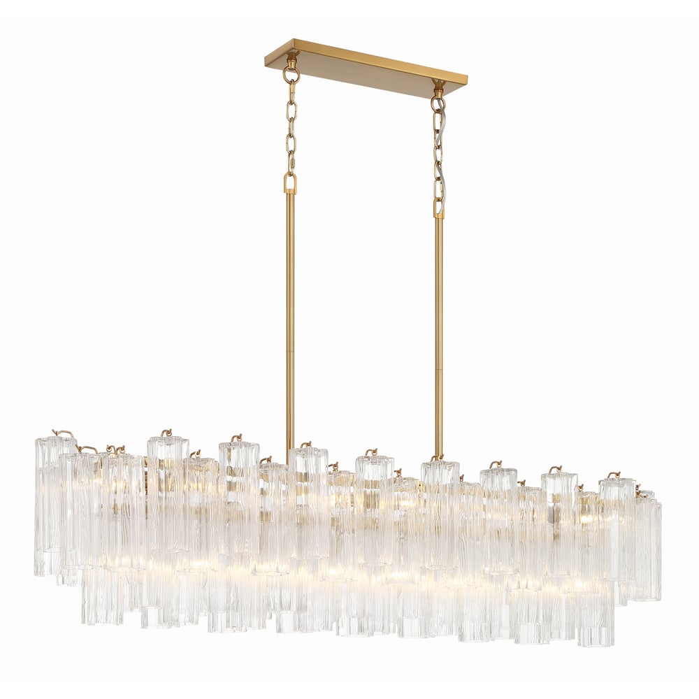 SESTIERE Linear Chandelier by Lampadom - angle view