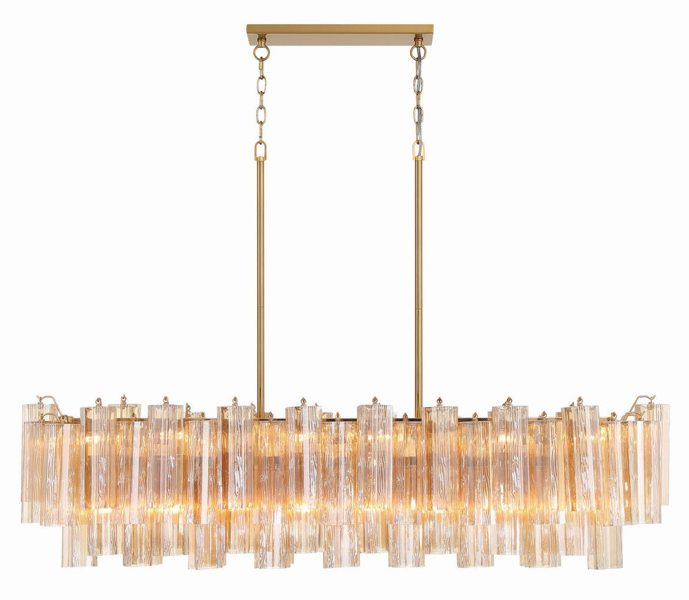 SESTIERE Linear Chandelier by Lampadom - close-up