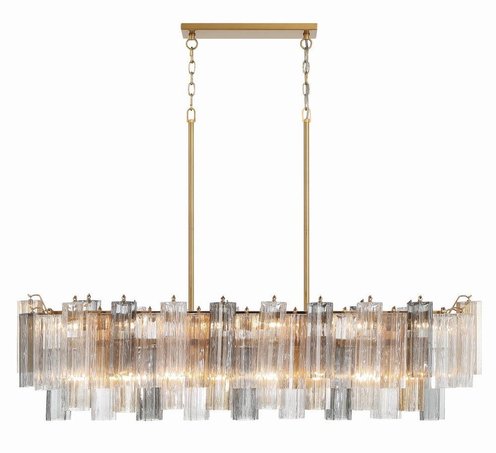 SESTIERE Linear Chandelier by Lampadom - scale reference