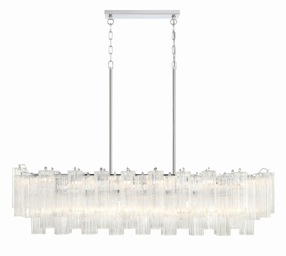 SESTIERE Linear Chandelier by Lampadom - angle view