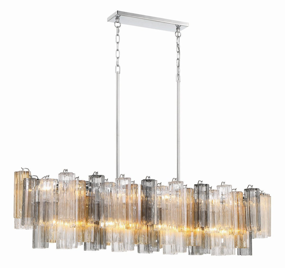 SESTIERE Linear Chandelier by Lampadom - side view