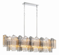 SESTIERE Linear Chandelier by Lampadom - side view