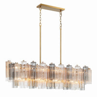 SESTIERE Linear Chandelier by Lampadom - close-up