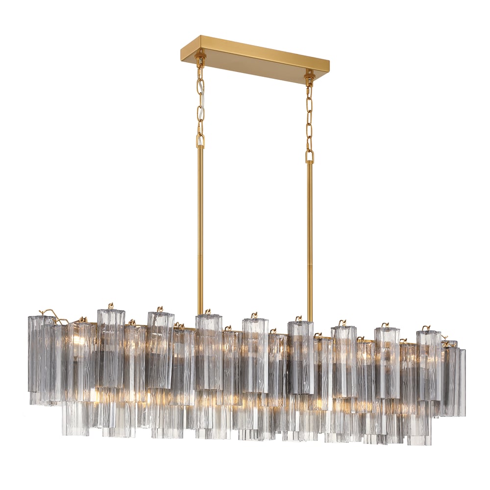 SESTIERE Linear Chandelier by Lampadom - angle view