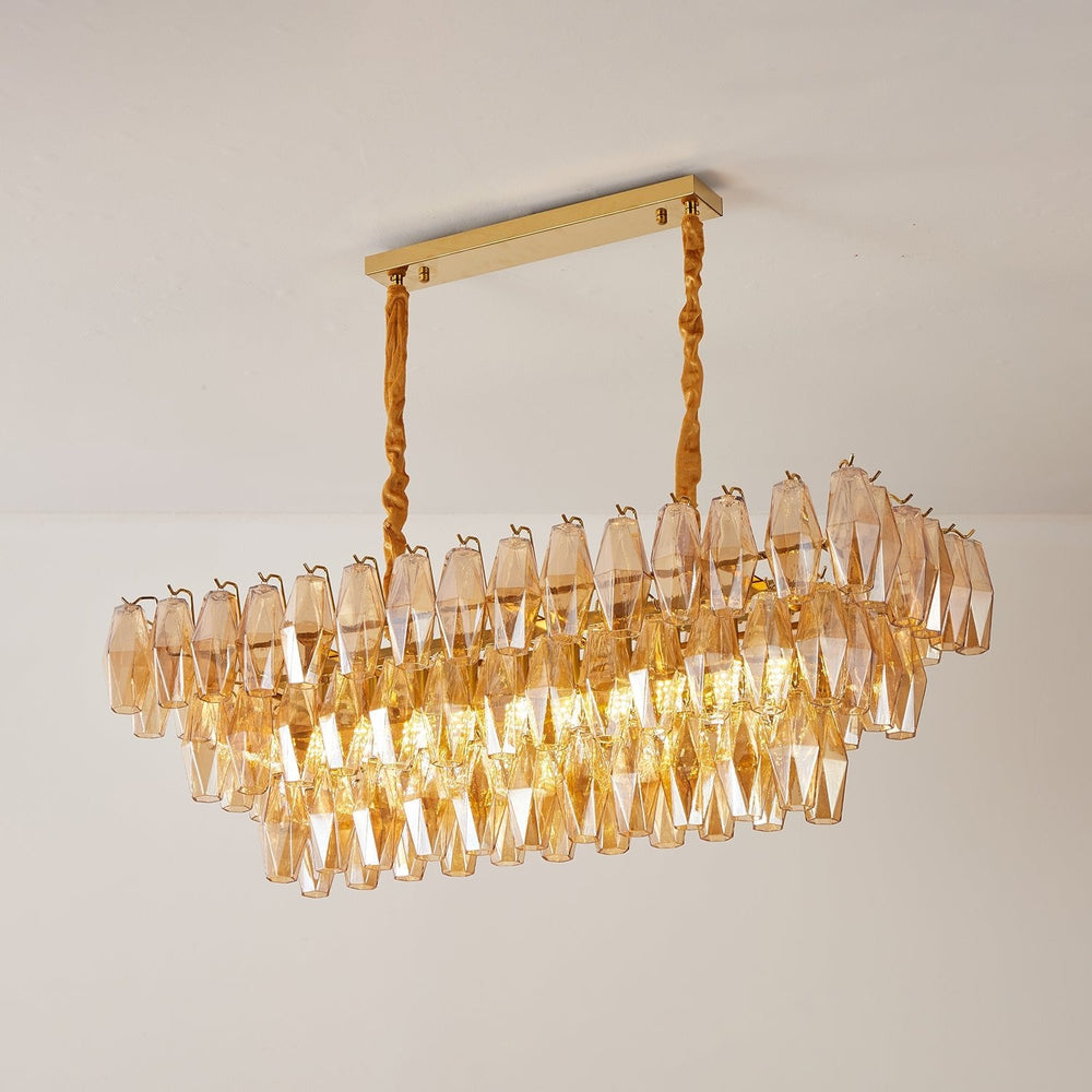 CANALETTO Linear Chandelier by Lampadom - angle view
