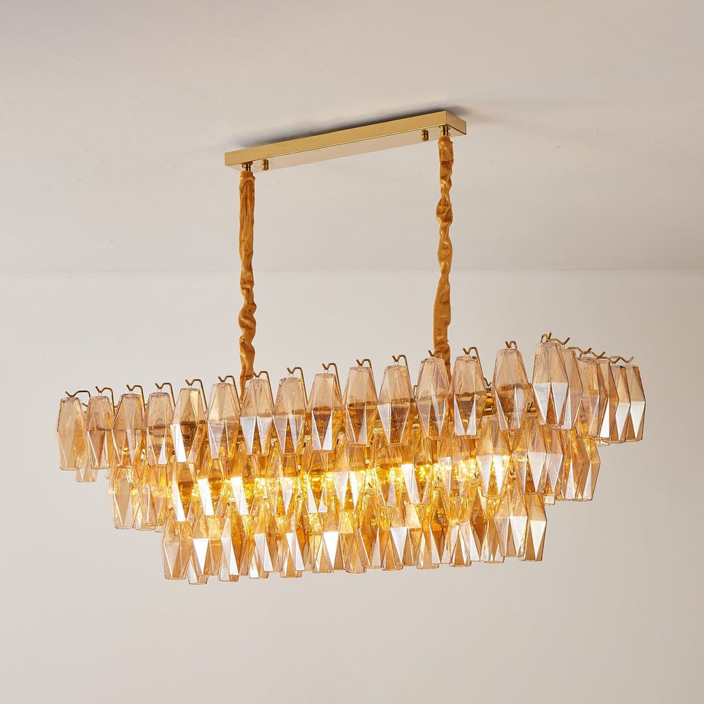 CANALETTO Linear Chandelier by Lampadom - side view
