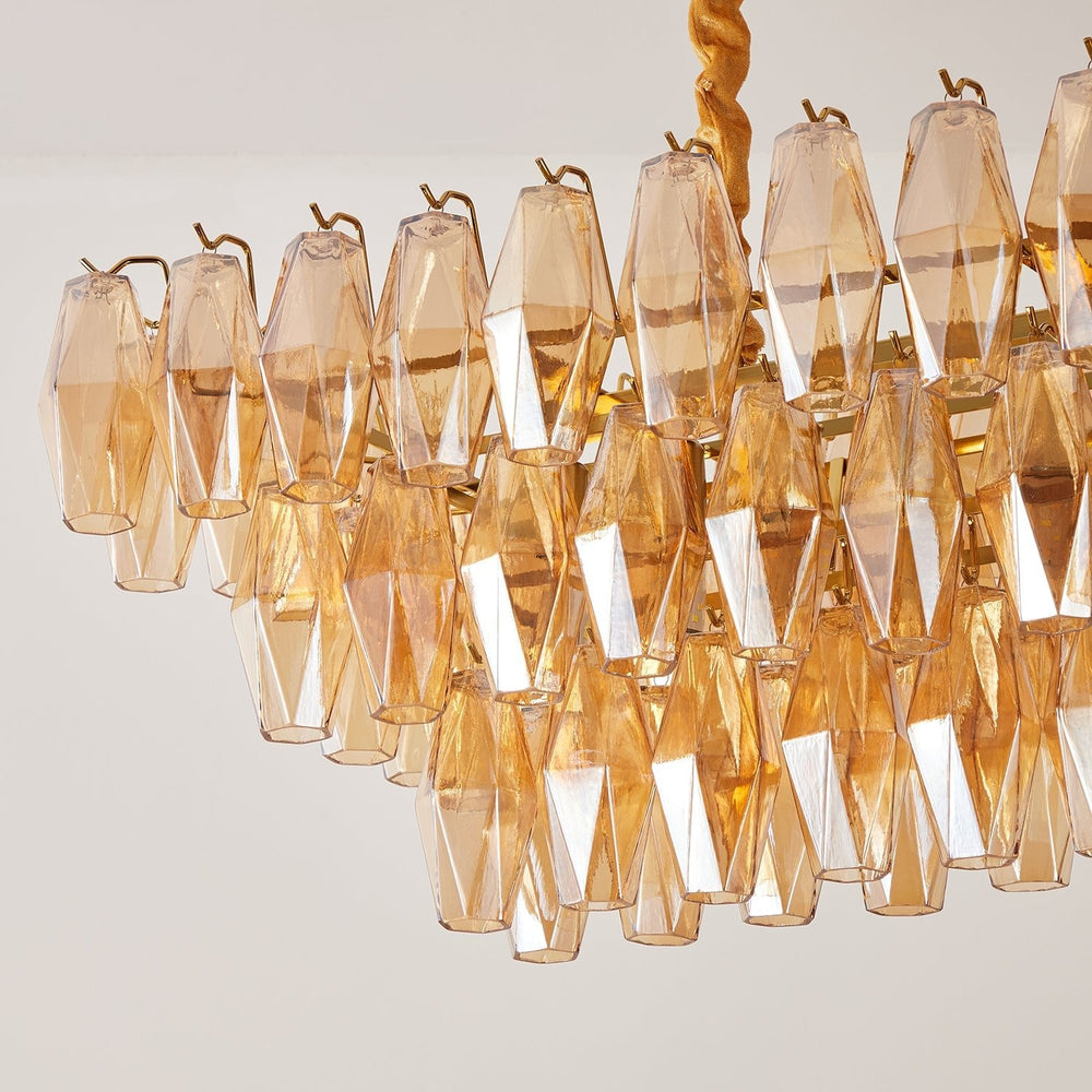 CANALETTO Linear Chandelier by Lampadom - close-up