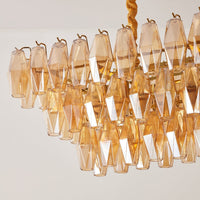 CANALETTO Linear Chandelier by Lampadom - close-up