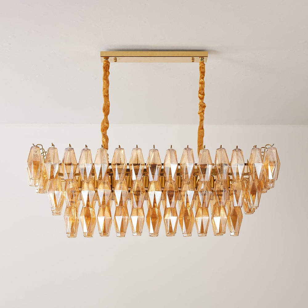 CANALETTO Linear Chandelier by Lampadom - angle view