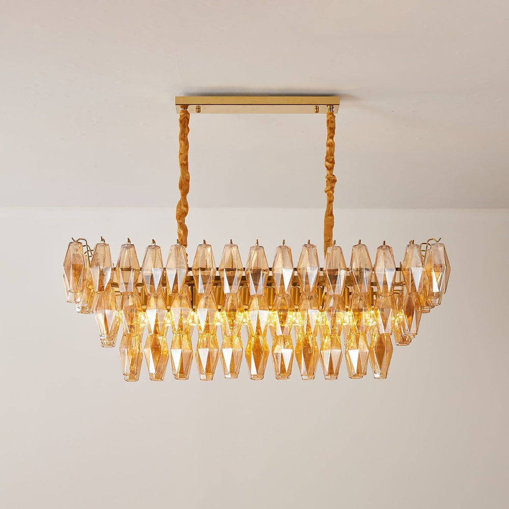 CANALETTO Linear Chandelier by Lampadom - close-up