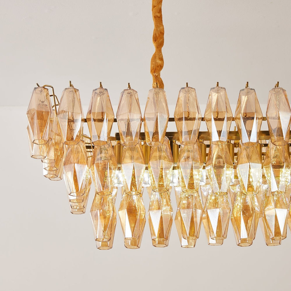 CANALETTO Linear Chandelier by Lampadom - detail view