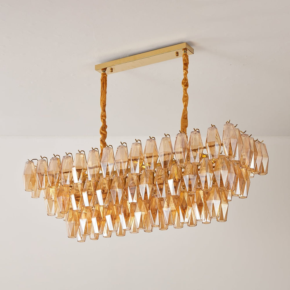 CANALETTO Linear Chandelier by Lampadom - close-up