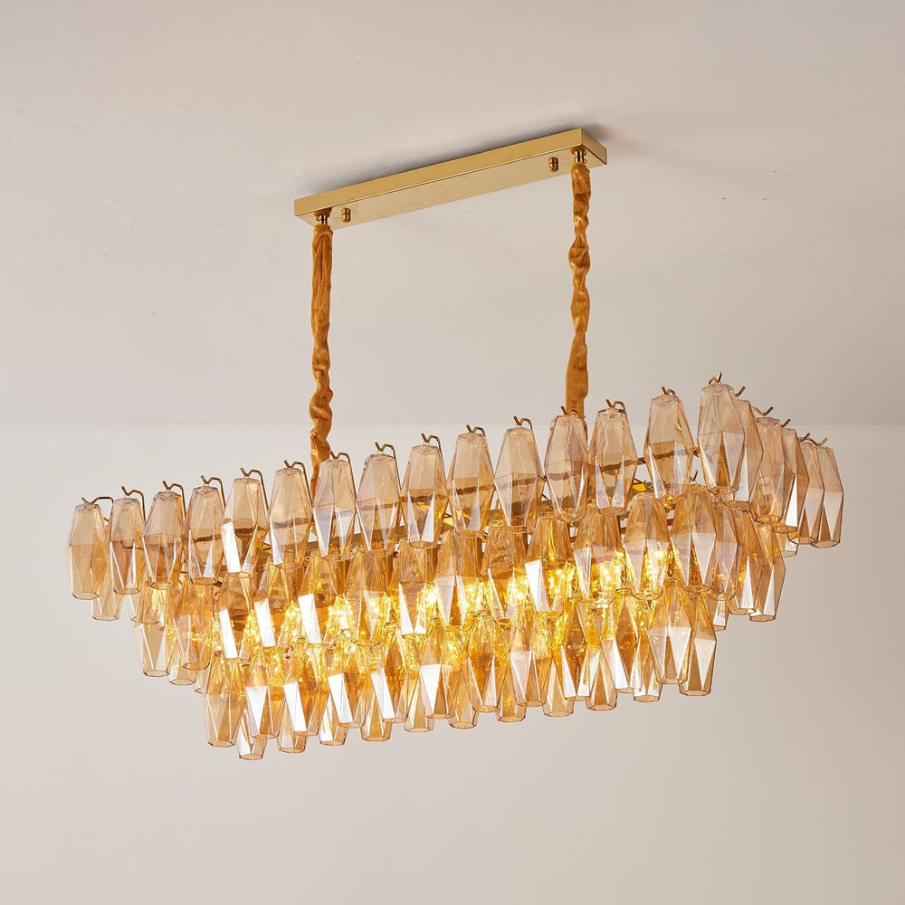 CANALETTO Linear Chandelier by Lampadom - top view