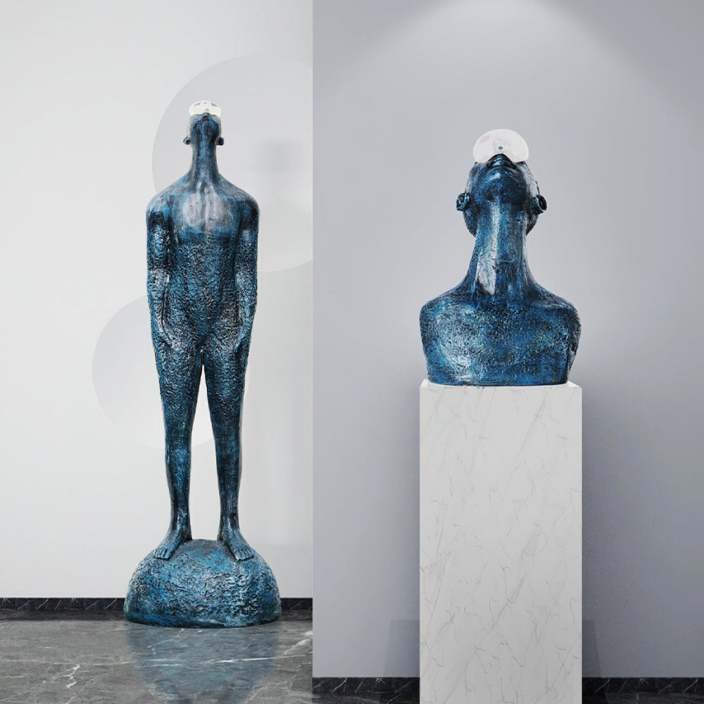 Sculpture-1 Floor Lamp in Crystal by Lampadom - room setting