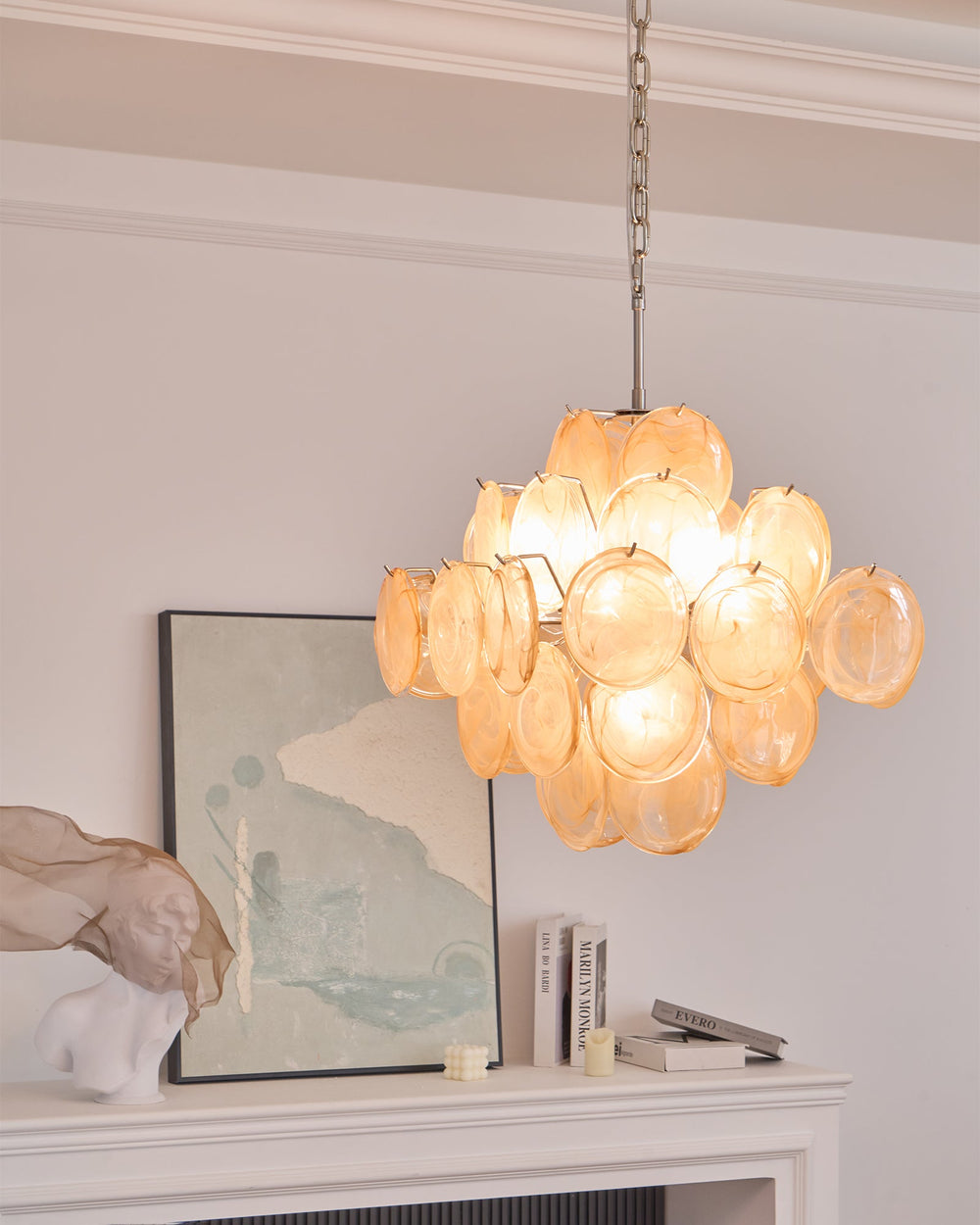 VERONESE Chandelier by Lampadom - side view