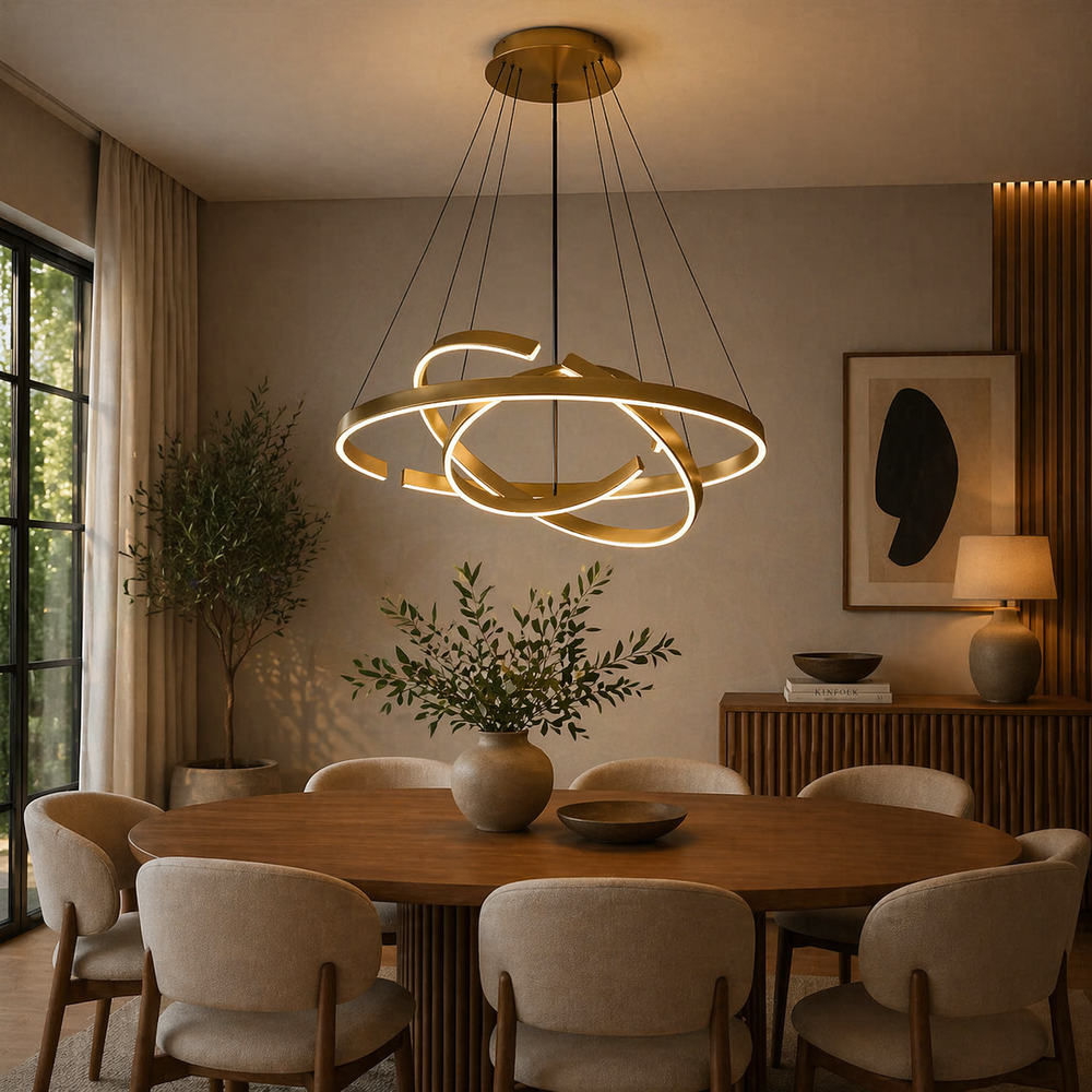 VEIKKO Ring Chandelier by Lampadom - side view