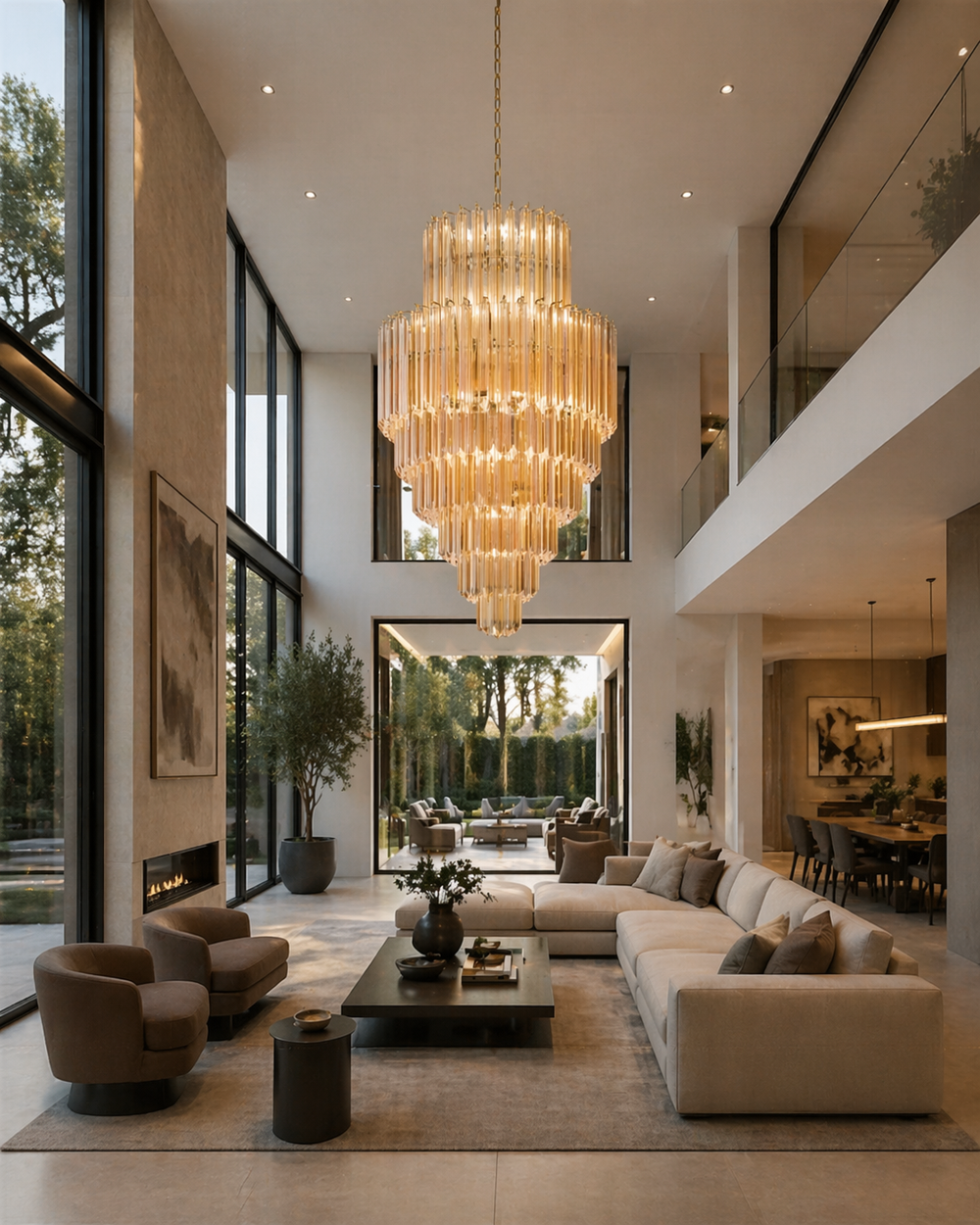 RAPHAEL Chandelier Chandelier in Glass by Lampadom - close-up
