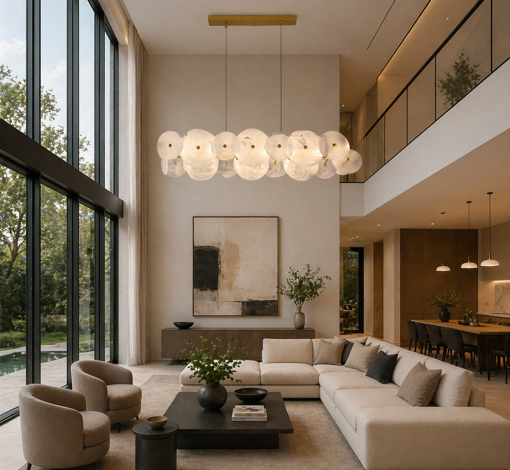 CLARA L WHITE Linear Chandelier