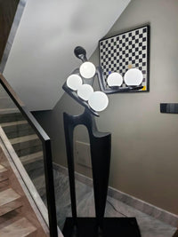 Sculpture-6 Floor Lamp in Crystal by Lampadom - room setting