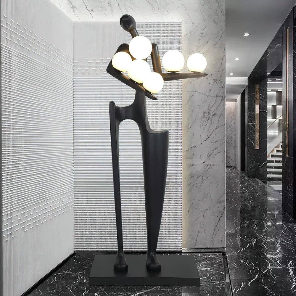 Sculpture-6 Floor Lamp in Crystal by Lampadom - scale reference
