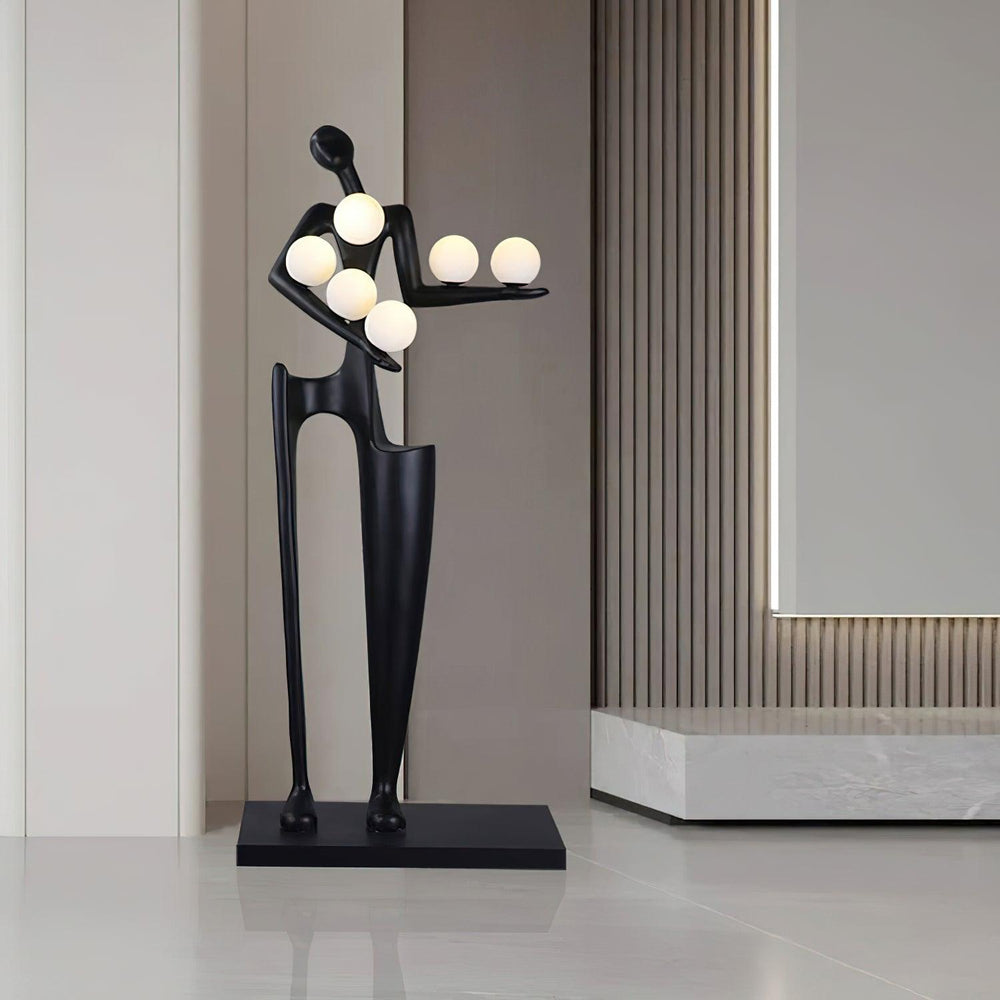 Sculpture-6 Floor Lamp in Crystal by Lampadom - ambient shot