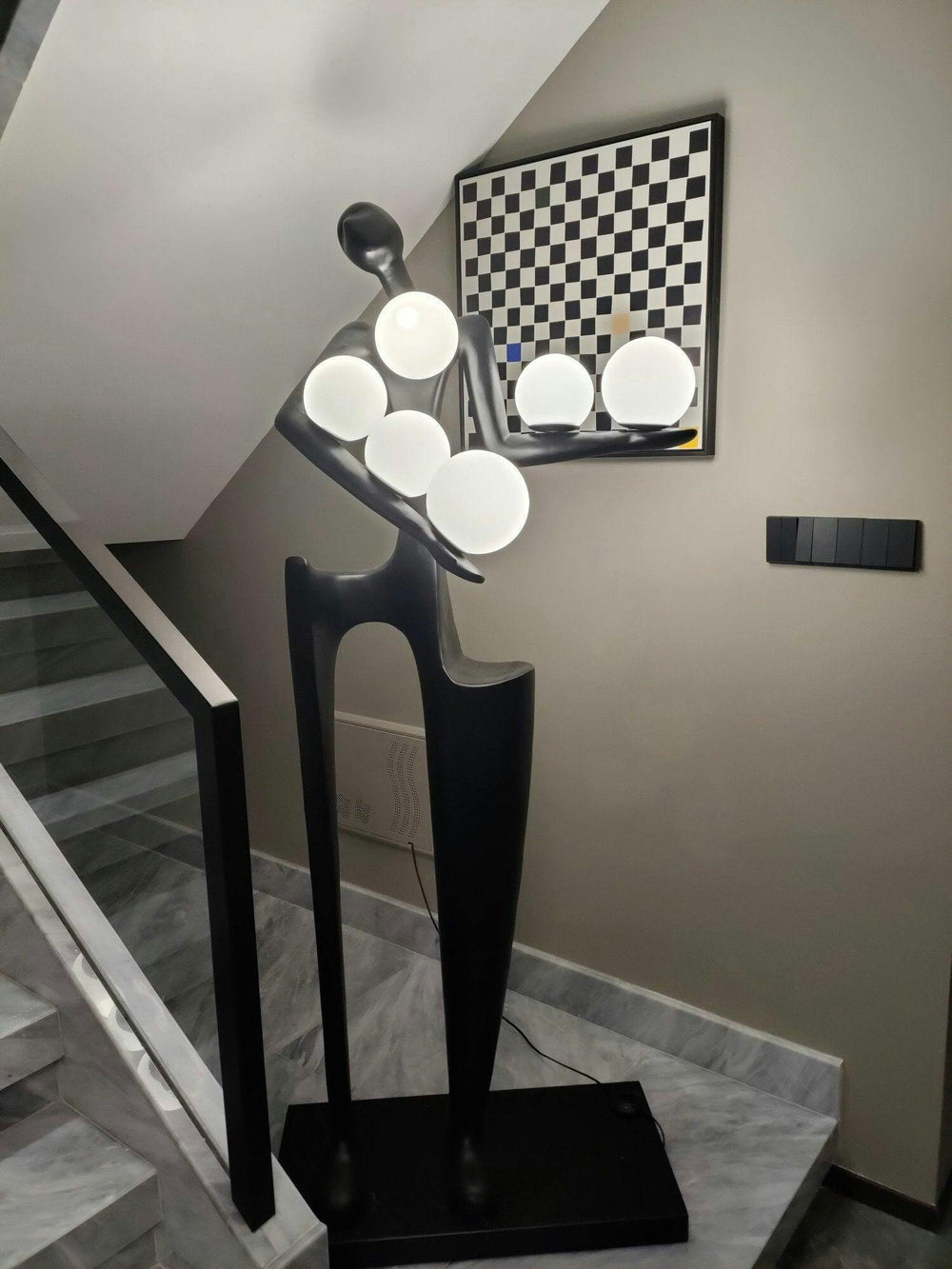 Sculpture-6 Floor Lamp in Crystal by Lampadom - installation view